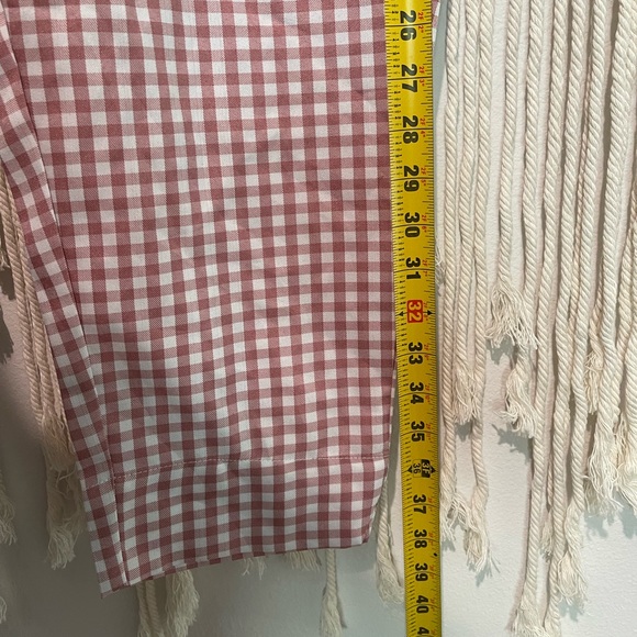 NWOT Gingham Slant Artsy Pocket Pants Pink and White Checkered Sz 1XL(14) - Picture 8 of 9